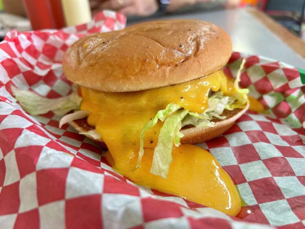 Cheddar burger at Diana's Burgers