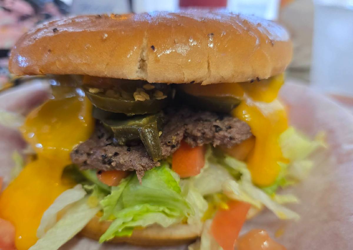 Double-patty jalapeño cheeseburger at Diana's Burgers