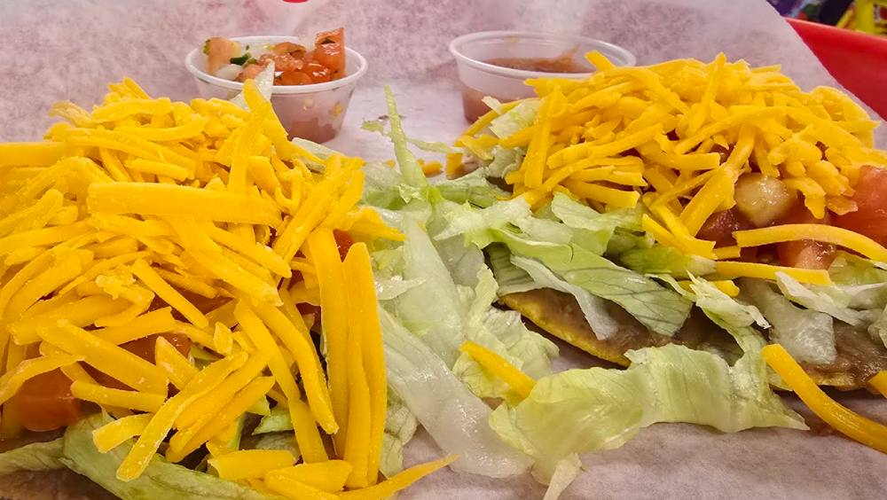 Tostadas with cheese at Diana's Burgers